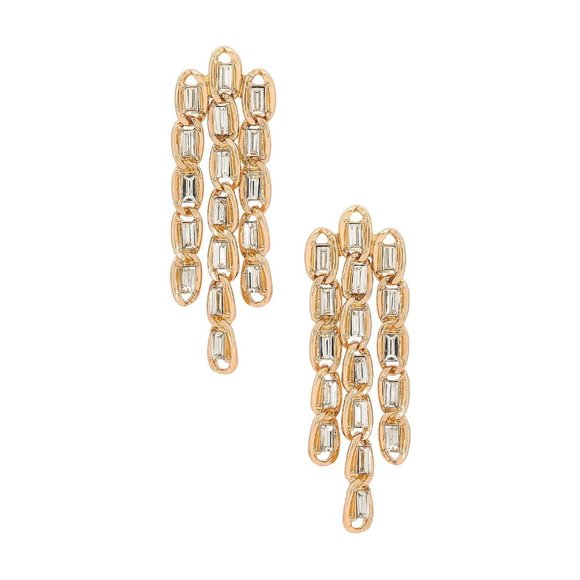 8 Other Reasons Rhinestone Statement Earrings Gold Women's Size OS